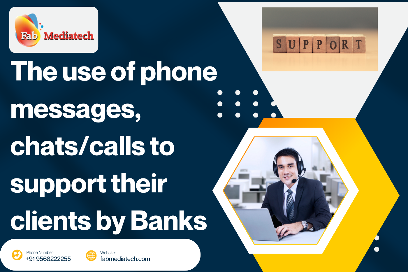 The use of phone messages, chats/calls to support their clients by Banks